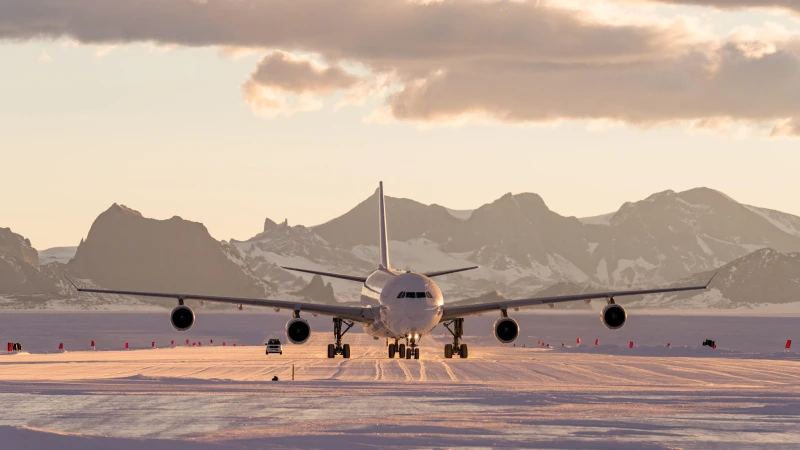 Mit dem Airbus A340 in die Antarktis