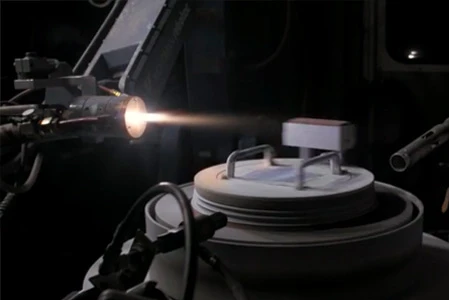 High-tech manufacturing process in use at MTU: Plasma spraying